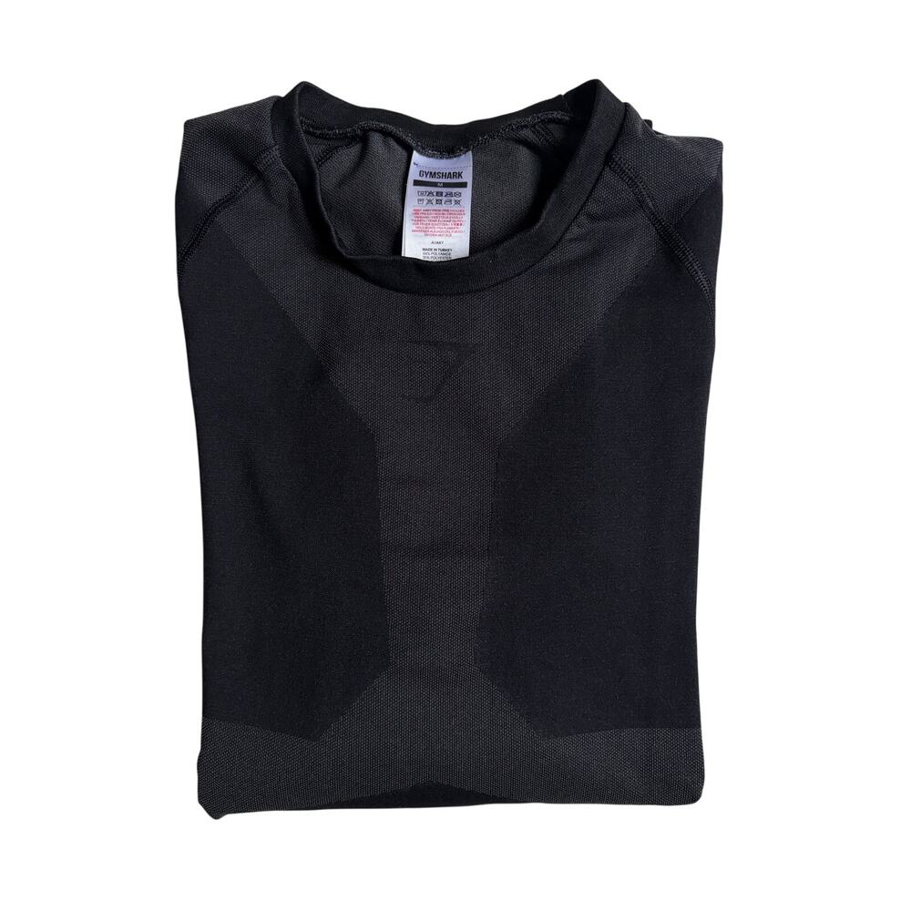 Gymshark Free Force Seamless Long Sleeve T-Shirt (Black) - Medium